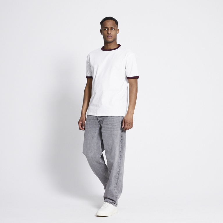 Ringer tee "Noel" Burgundy